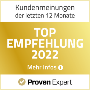 TOP Empfehlung 2022 - Proven Expert